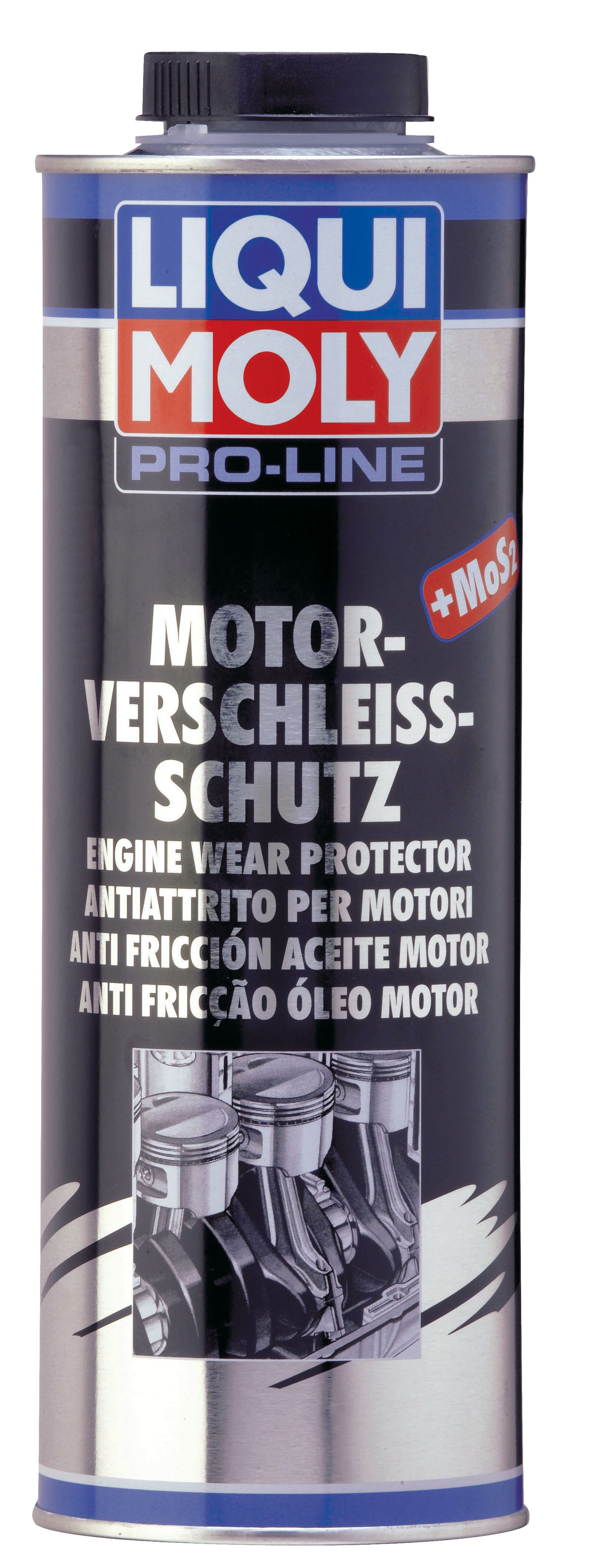 Liqui Moly Pro-Line engine wear protection additive bottle, 1L container for automotive engine treatment, additives and treatments.