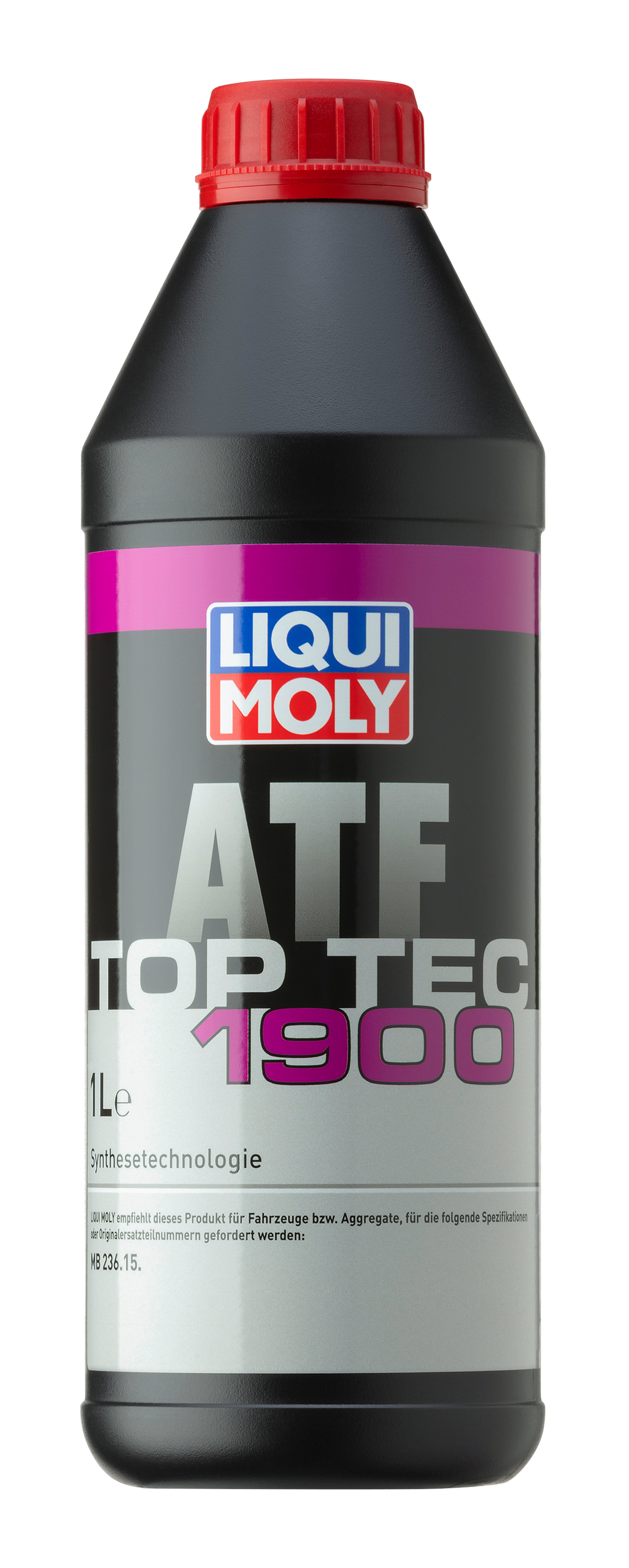 Liqui Moly Top Tec ATF 1900 gearbox fluid bottle with product label and cap, designed for automatic transmissions.