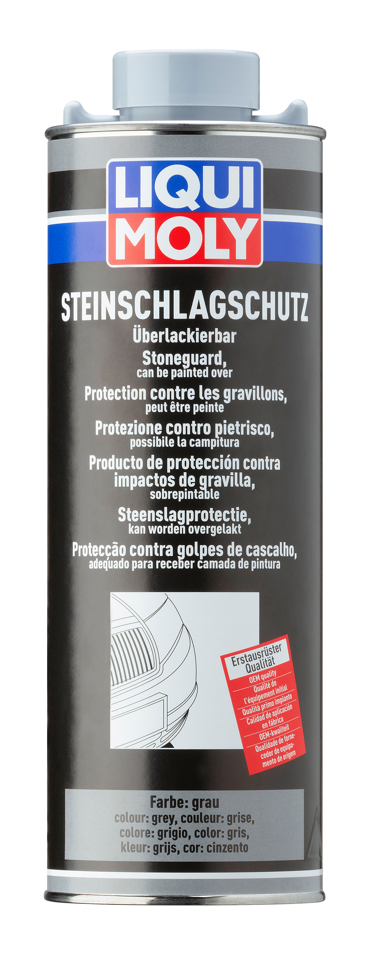 Liqui Moly Stoneguard 1L bottle of adhesive and sealant product with label visible for automotive protection and sealing applications.