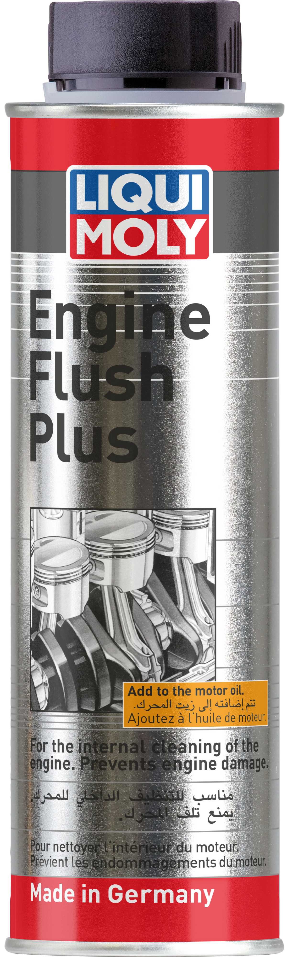 Liqui Moly Engine Flush Plus 300ml bottle, automotive additive for engine cleaning and maintenance, with brand logo visible.