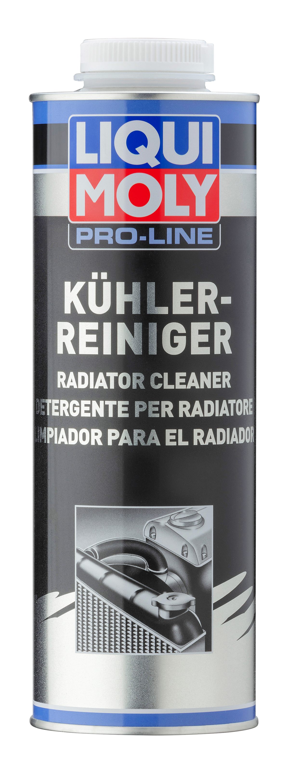 Liqui Moly Pro-Line Radiator Cleaner 1L bottle, automotive radiator additive and treatment for cleaning and maintenance.