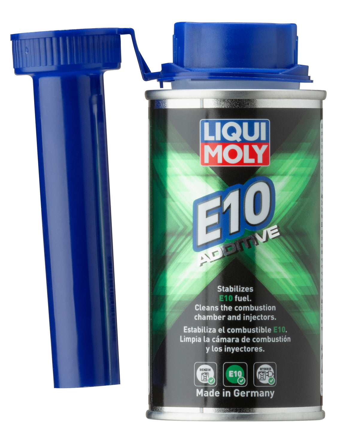 Liqui Moly E10 Additive 150ml bottle, automotive fuel treatment additive for improved engine performance and fuel efficiency.