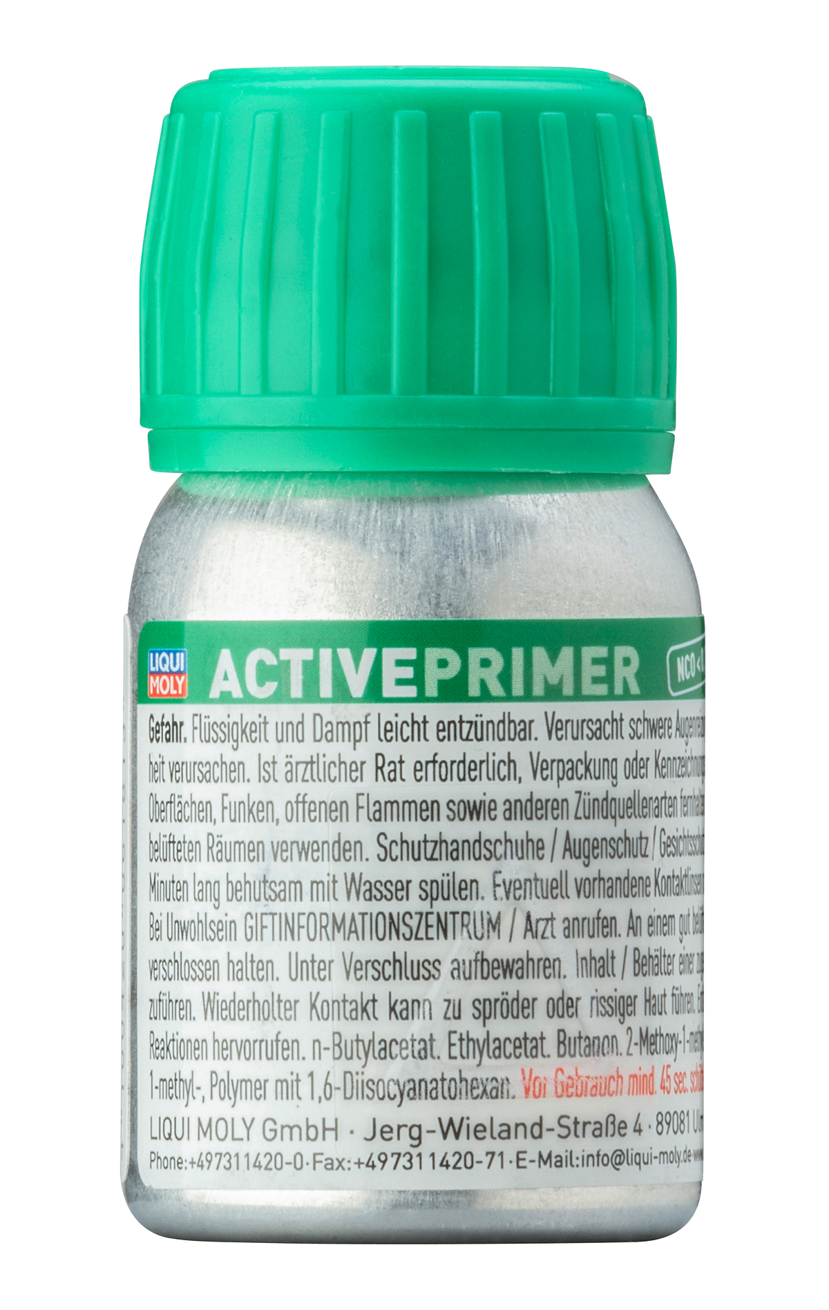 Liqui Moly Active Primer 30ml for adhesives and sealants, showing the bottle with label and applicator tip.