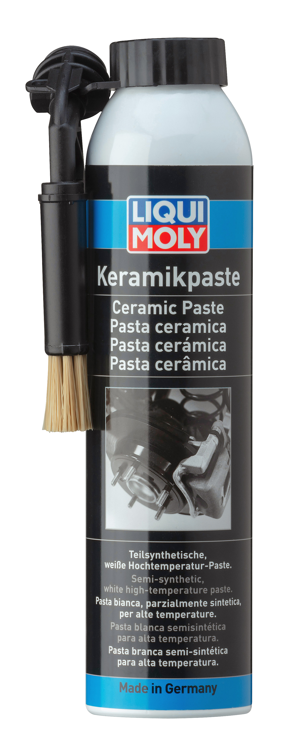 Liqui Moly Ceramic Paste lubricant in a tube, ideal for grease and lubricants applications, with a smooth, gray paste visible in the image.