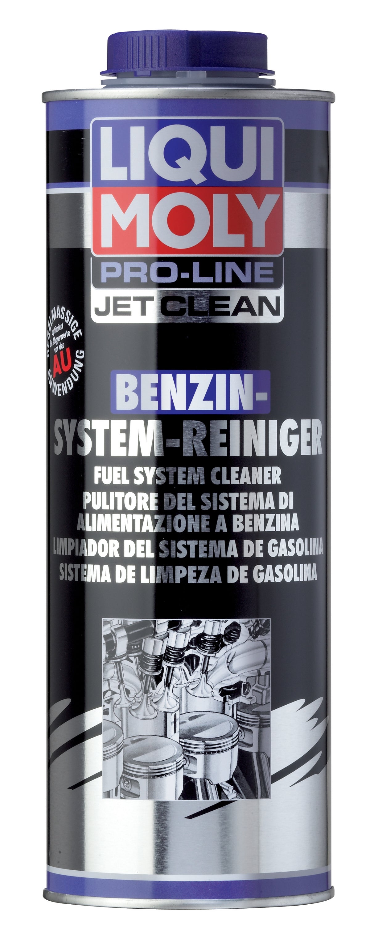 Liqui Moly Pro-Line Jetclean Fuel System Cleaner bottle for automotive fuel system additives and treatments.