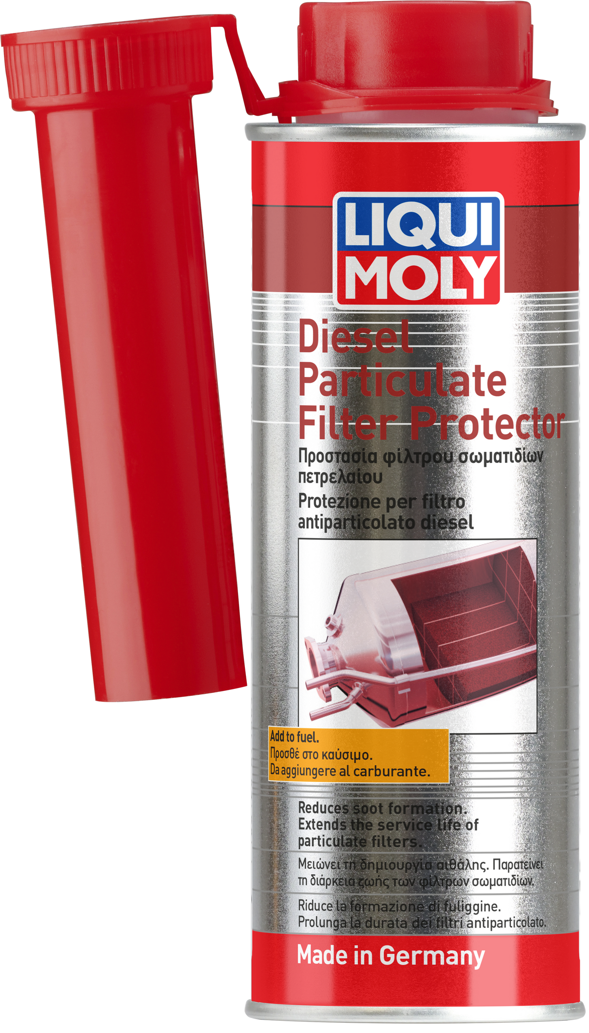 Liqui Moly DPF Protector 250ml bottle, automotive additive and treatment for diesel particulate filter protection.
