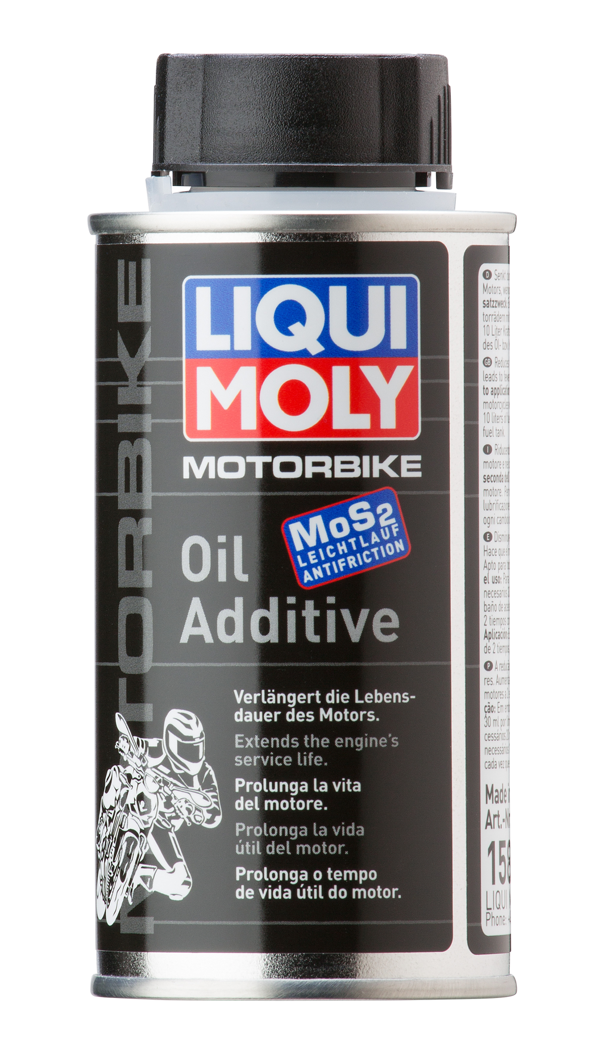 Liqui Moly Motorbike Oil Additive 125ml bottle for motorcycle engines, featuring the Liqui Moly logo and product label on the bottle