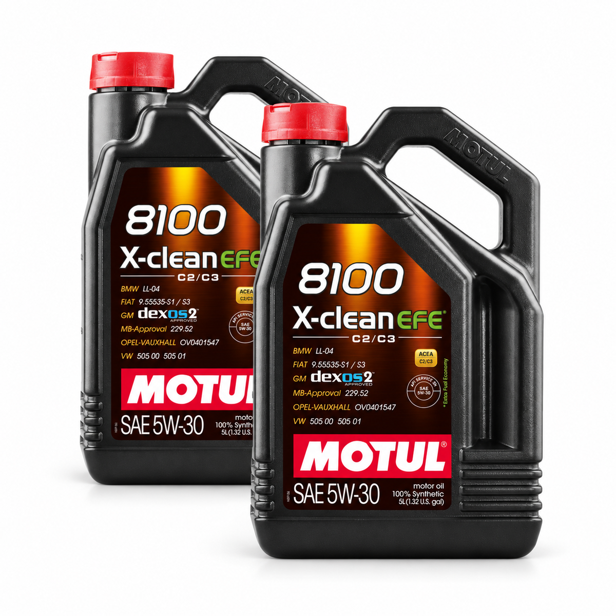 BMW S63 F90 M5 / F91 F92 F93 M8 minor service kit – two Motul X-Clean EFE 5L bottles; selected included components