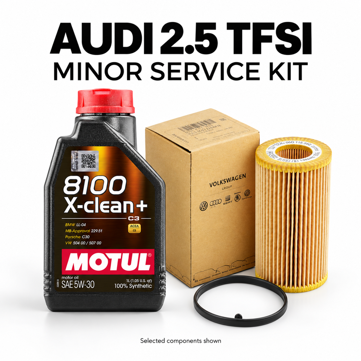 Audi TT RS 8S DAZA/DNWA 2.5 TFSI Minor Service Kit; selected components shown