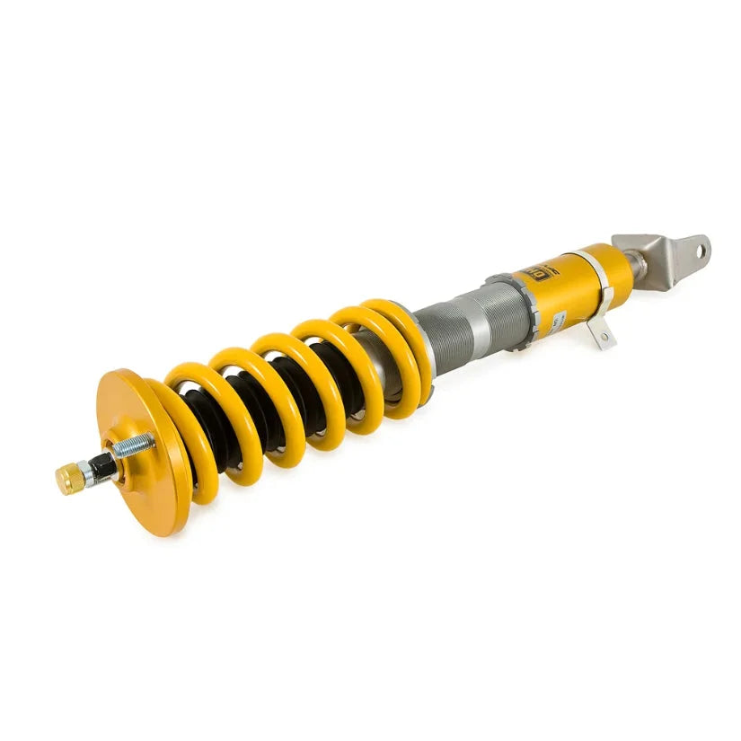 Ohlins Road & Track Coilovers DFV 1-way for Honda S2000 AP1 AP2 99-09, TUV approved, showing coilover components on car suspension.