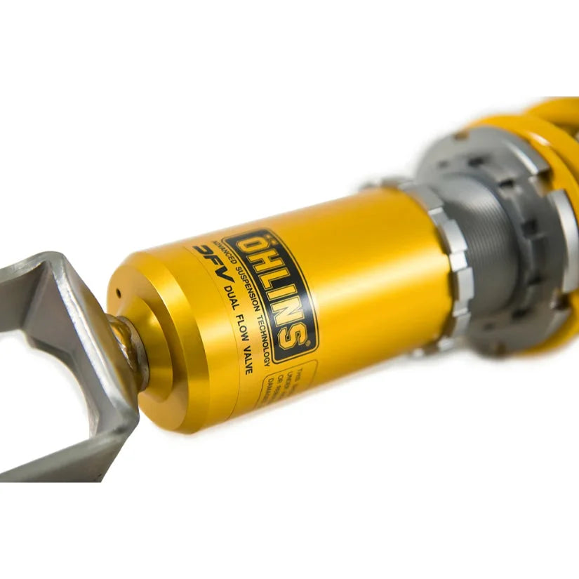 Ohlins Road & Track Coilovers DFV 1-way for Honda S2000 AP1 AP2 99-09, TUV approved, shown installed on vehicle.