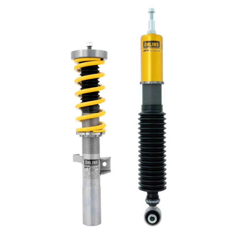 Ohlins Road & Track Coilovers DFV 1-way for Hyundai i30N PD, performance coilovers with TÜV approval, shown installed on vehicle.