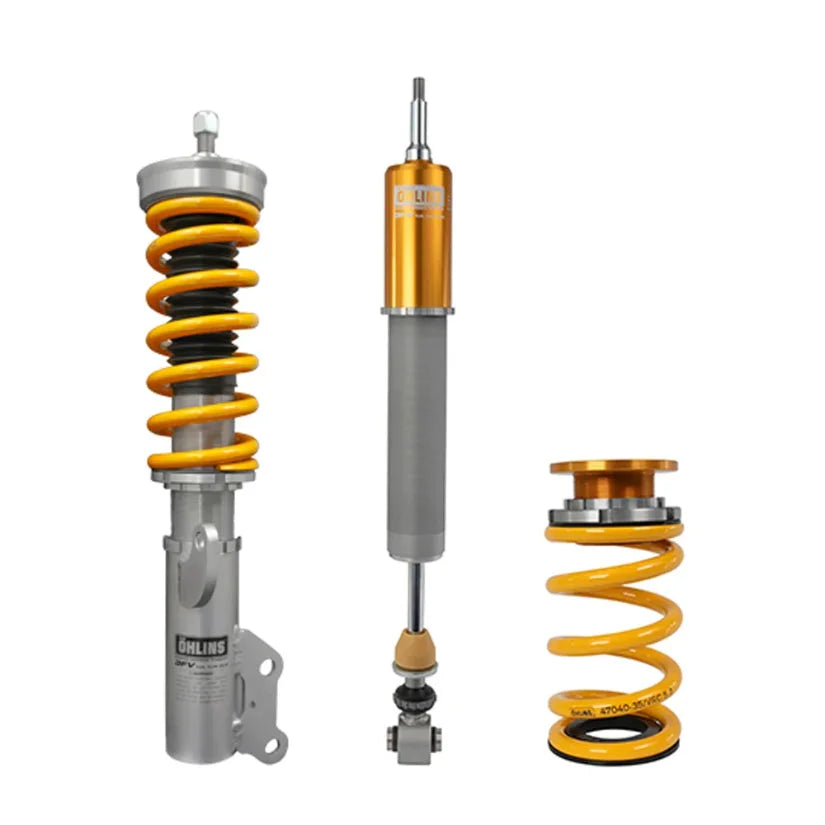 Ohlins Road & Track Coilovers DFV 1-way for Mercedes A45 AMG W176 2013-2018, showing adjustable coilover suspension system.