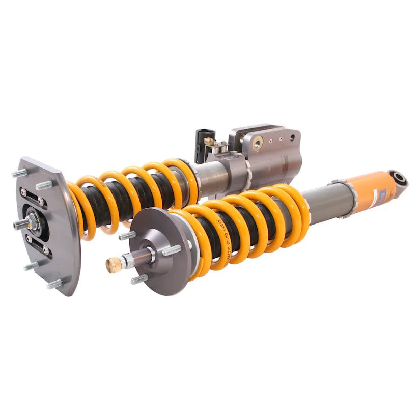 Ohlins Road & Track Coilovers DFV 1-way for Porsche 911 964 models from 1989-1994, TUV approved, shown installed on vehicle