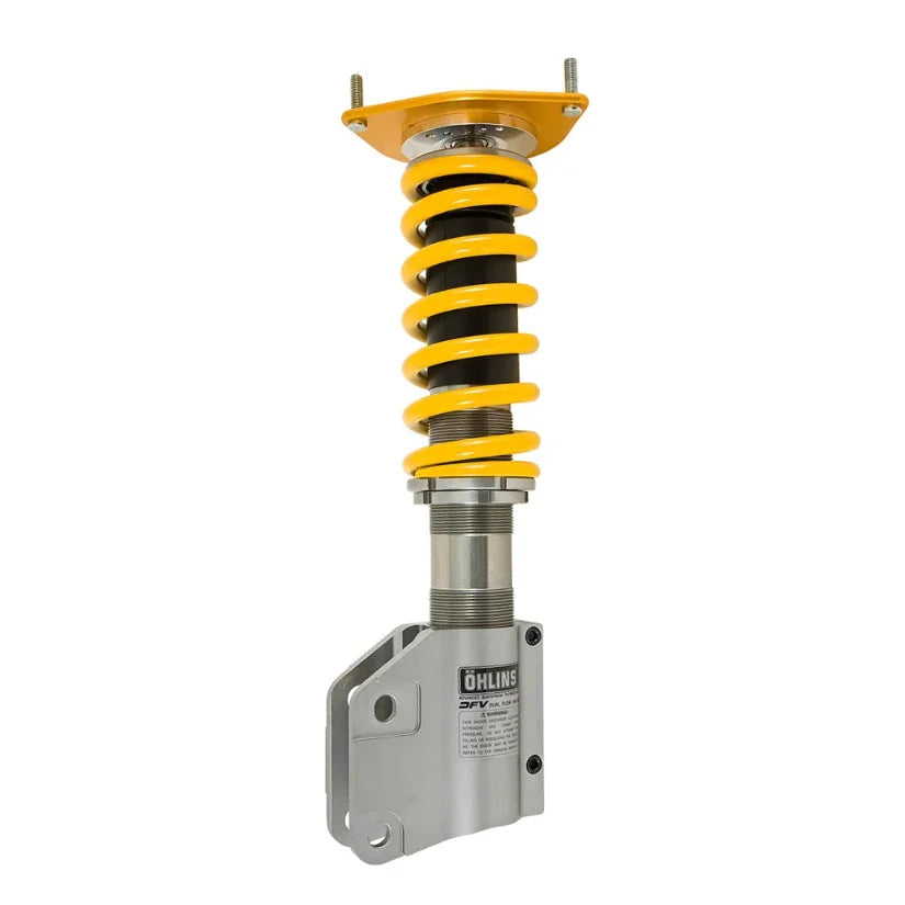 Ohlins Road & Track Coilovers DFV 1-way for Subaru Impreza WRX STI V1 G3, TUV approved, showing the adjustable coilover components.