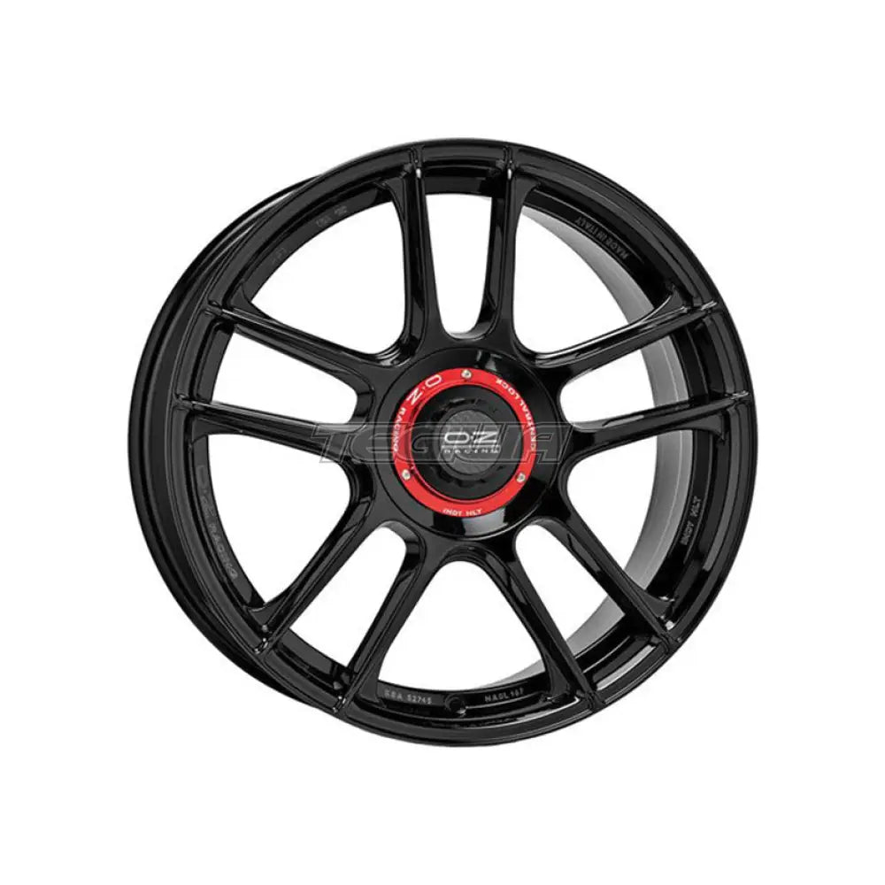 OZ Racing I-Tech Indy HLT alloy wheel in gloss black, 18-inch size with 5x112 bolt pattern and ET45 offset.