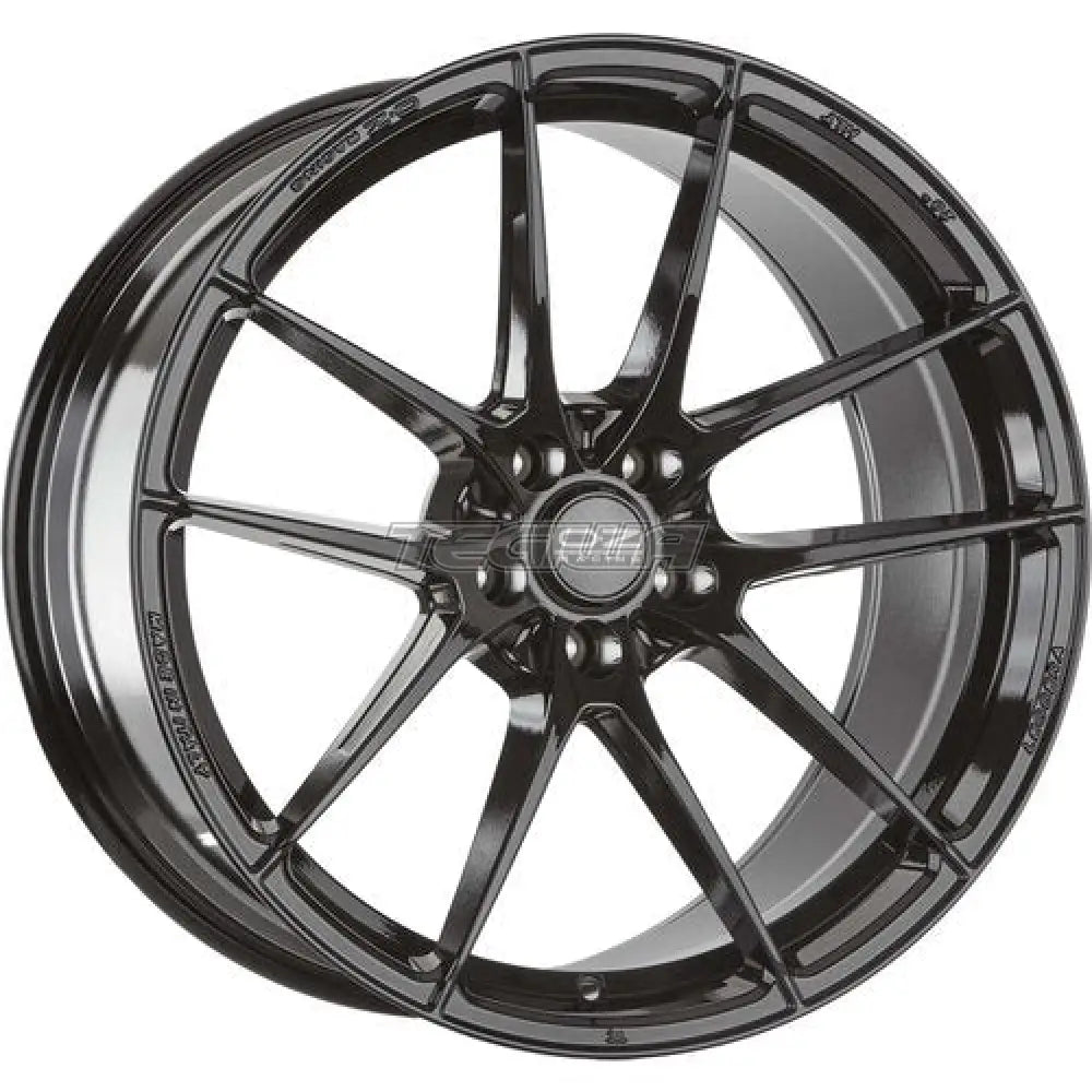 OZ Racing I-Tech Leggera HLT alloy wheel 18x8 inches, ET45, 5x114.3 bolt pattern, gloss black finish on car wheel.