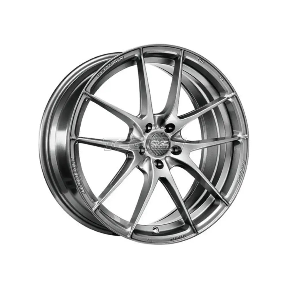 OZ Racing I-Tech Leggera HLT alloy wheel in racing grey finish, 18-inch with 5x112 bolt pattern, bright surface and sporty design.