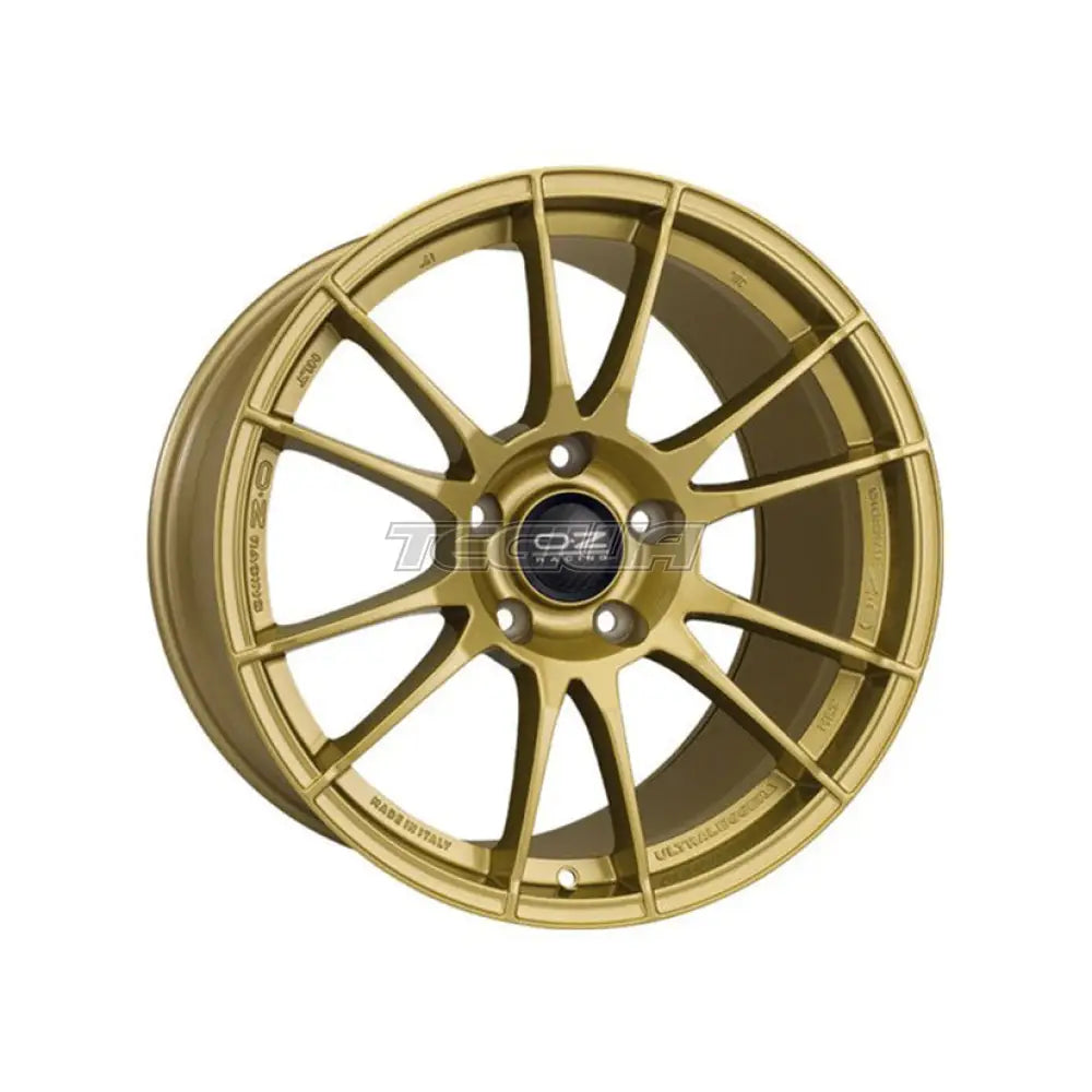 OZ Racing I-Tech Ultraleggera HLT alloy wheel in Race Gold, 19-inch, with 5x112 bolt pattern and 9.5-inch width.