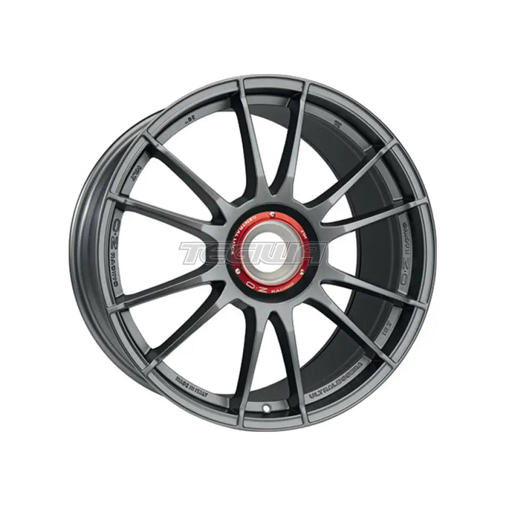 OZ Racing Ultraleggera HLT CL alloy wheel in matte graphite finish, showcasing lightweight, sporty design and multi-spoke pattern.