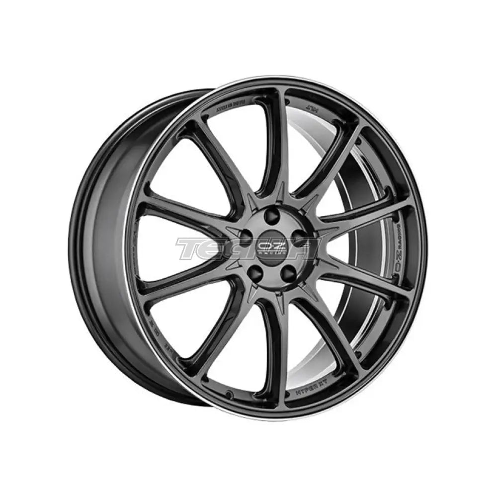 OZ Racing Hyper XT HLT alloy wheel for SUV and offroad, star graphite finish with diamond lip, 21-inch size, 5x112 bolt pattern