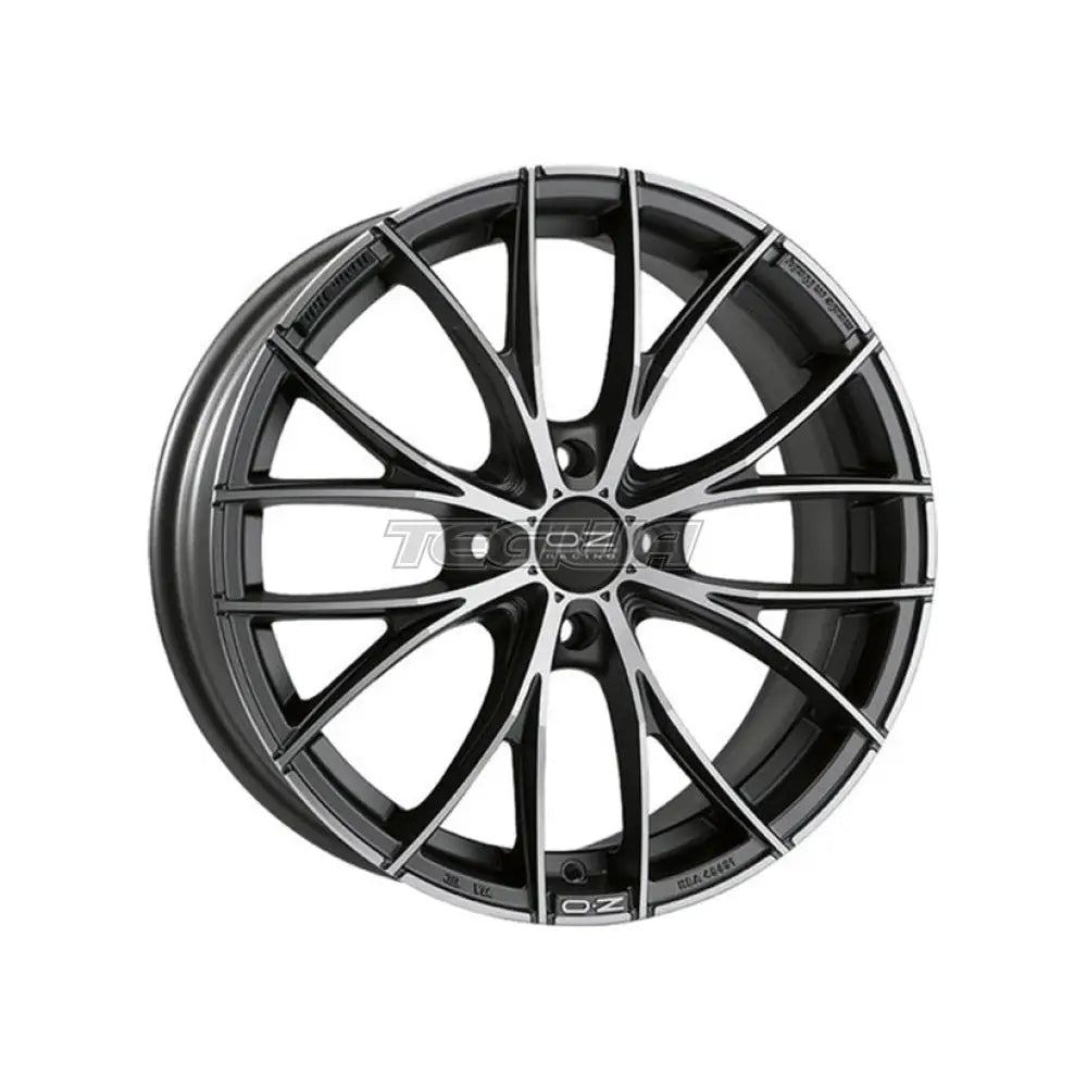 OZ Racing OZ Sport Italia 150 4F alloy wheel in matte dark graphite with diamond cut finish, showcasing its stylish design.