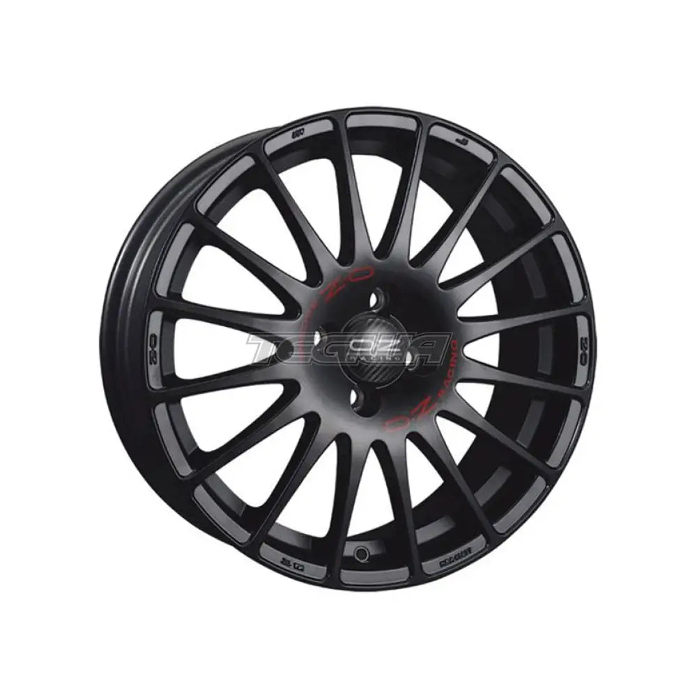 OZ Racing Superturismo GT alloy wheel 14x6 ET15 4x108 with matte black finish and red lettering, designed for car wheels