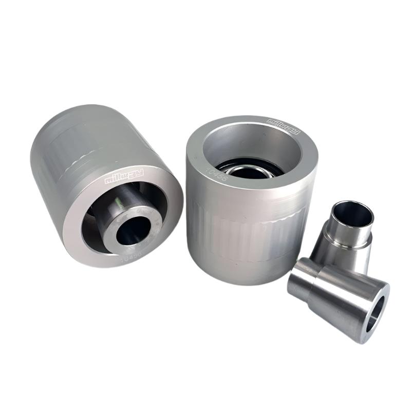Millway Motorsport rear inner lower uniball bushings for BMW F8X, G8X M2/M3/M4, E9X M3, E82 1M, shown installed on control arm.