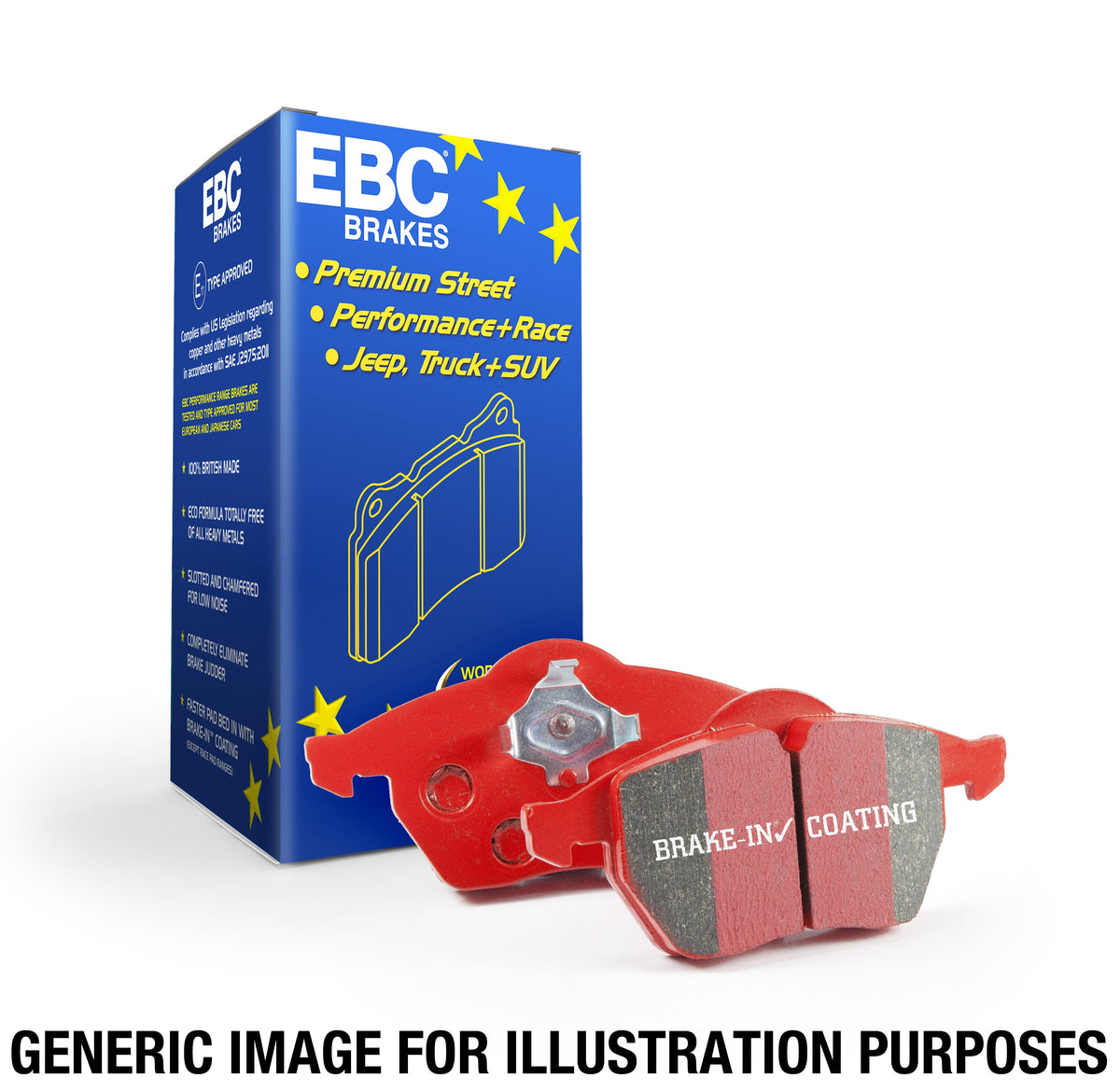 EBC Redstuff rear brake pads DP32235C for BMW 128ti F40 with 300mm ATE rear brakes
