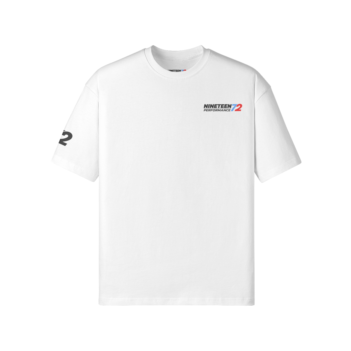 Nineteen72 Performance Flat Six Sunset T-Shirt featuring a colorful sunset graphic on a casual cotton tee.