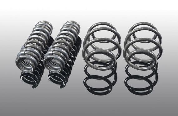 AC Schnitzer BMW M3 G81 suspension spring set with black lowering springs for improved handling and stance.