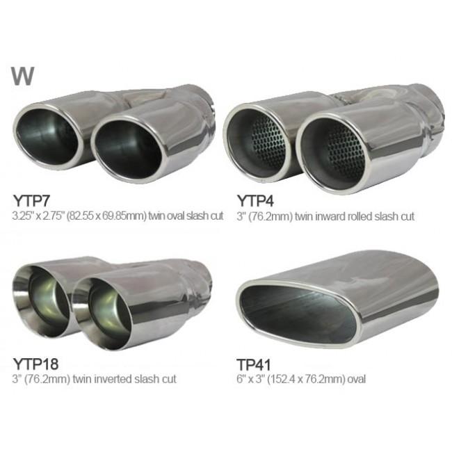 Cobra Sport VW Golf GT MK5 2.0 TDI 170PS cat back performance exhaust with dual tailpipes and polished finish.