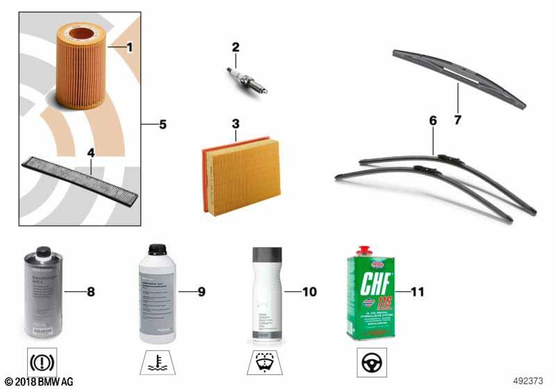 Genuine BMW E92 E93 front wiper blade set 61612468943