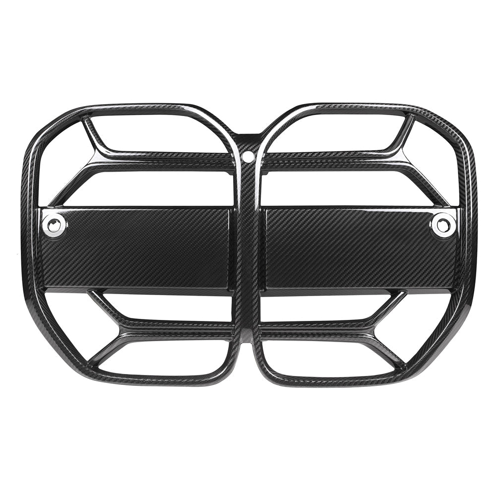 BMW 4 Series G22 G23 carbon fibre CSL grille by CT Carbon, showcasing sleek, lightweight design without ACC.