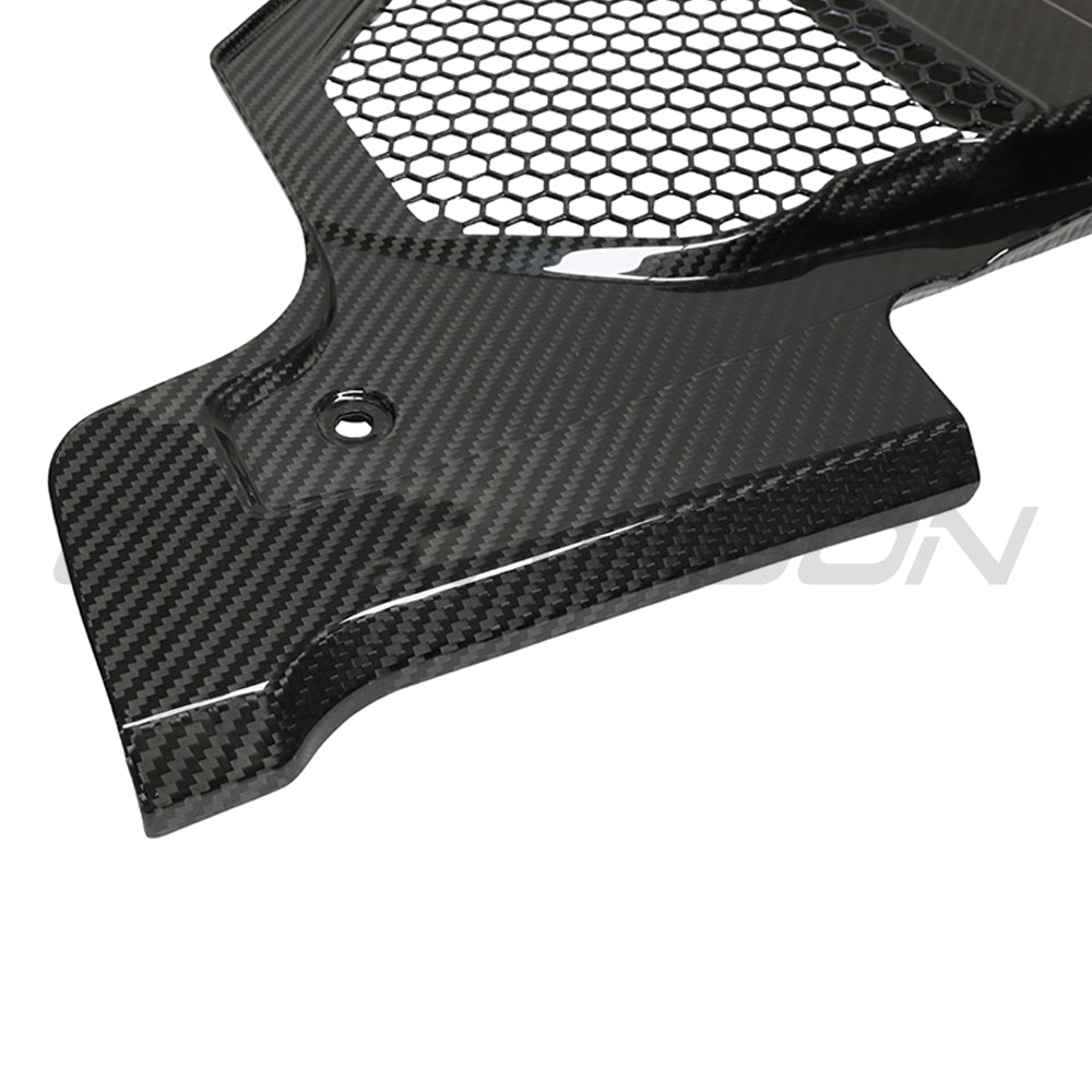 BMW G81 M3 Touring CT Carbon full carbon fiber engine dress-up kit, showing detailed carbon fiber components on the engine.