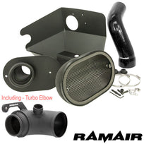Ramair heat shield intake kit with turbo elbow and black intake hose for VW MK7 Golf GTI, Audi S3, Seat Leon Cupra, Skoda Octavia RS