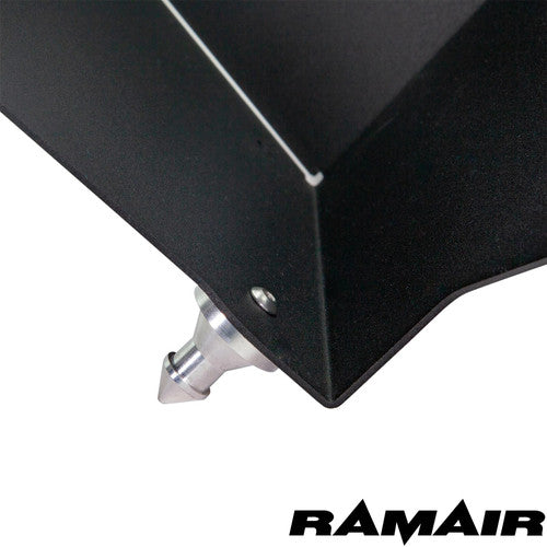 Ramair induction kit installed in a Ford Fiesta MK8 1.0 EcoBoost, showcasing the air intake components and brand logo.