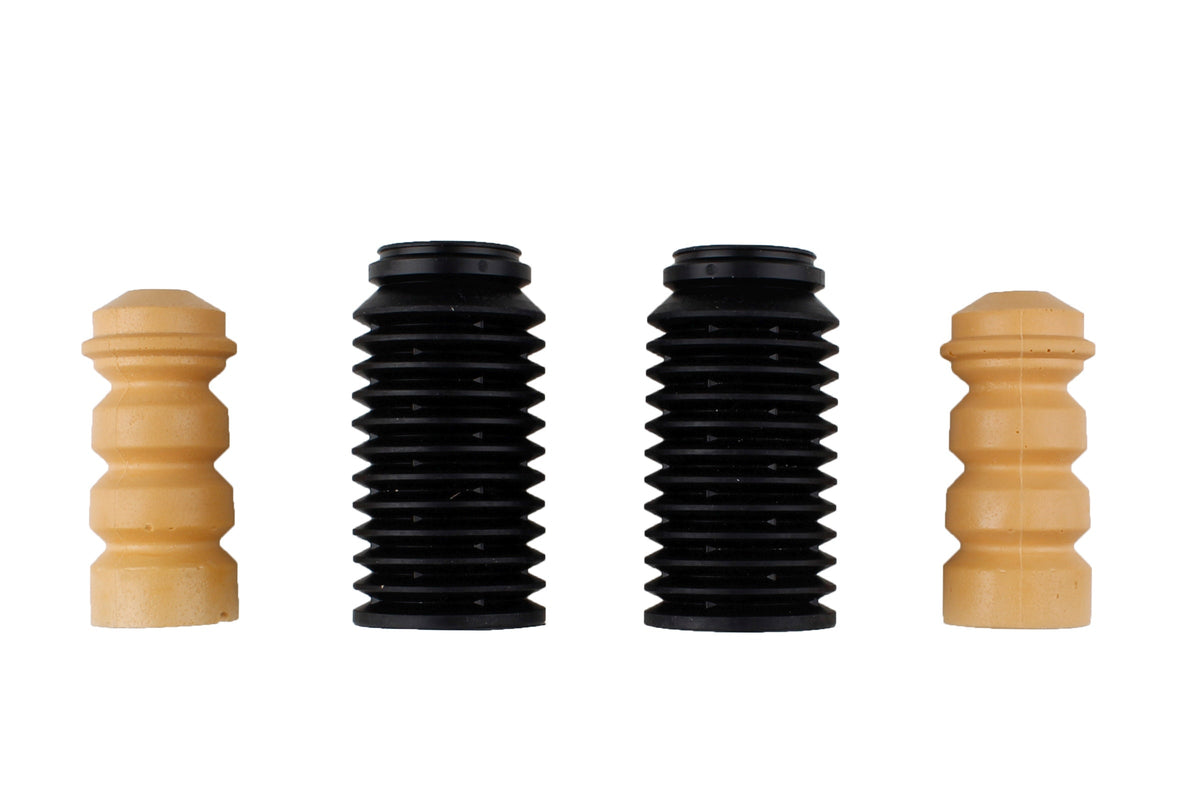 Bilstein B1 rear bump stops and dust covers for Audi A4 (8D), part number 11-303220, shown on vehicle suspension.