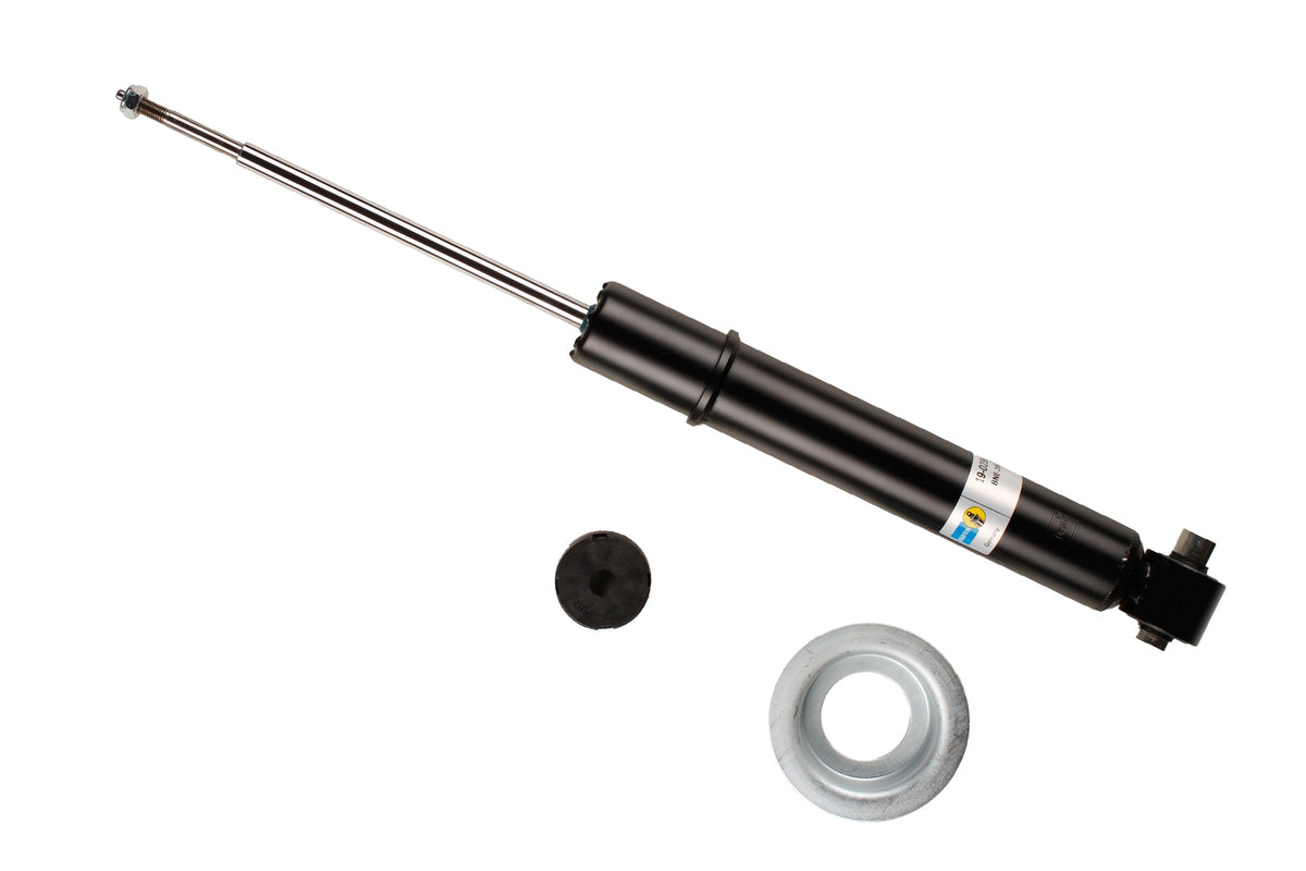 Bilstein B4 rear shock absorber for BMW 7 Series E38, showing the metal body and mounting hardware of the shock absorber.