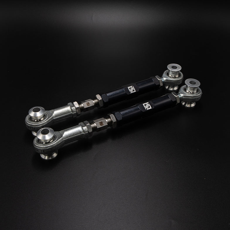 Suspension Secrets adjustable rear camber arms for BMW F20 M135I/M140I, showing the kinematics kit with mounting hardware and arms.