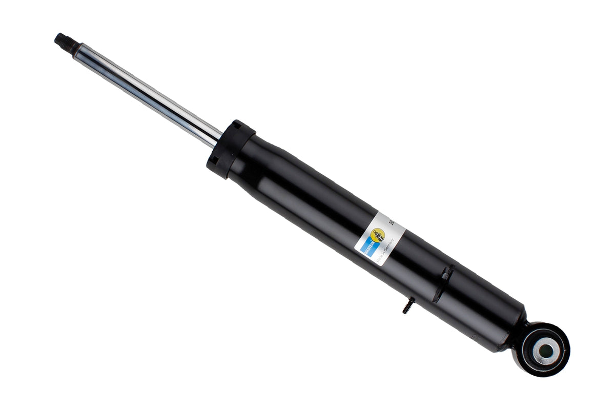 Bilstein B4 Damptronic rear shock absorber for BMW M3 F80 and M4 F82/F83 models, showing the shock in close-up.