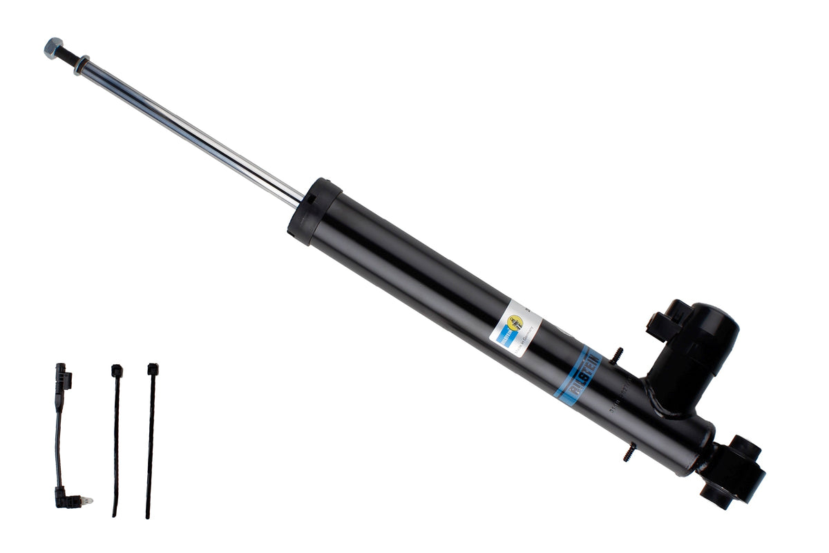 Bilstein B4 Damptronic rear shock absorber for Audi Q2 GA with multi-link suspension, shown in a detailed view.