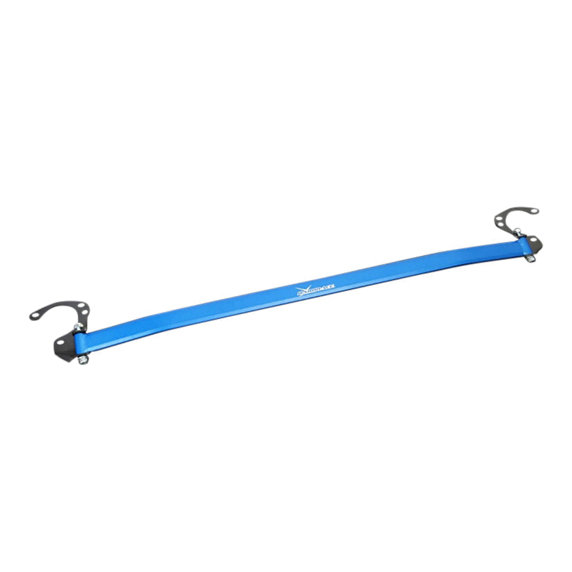 Hardrace 8912 Strut Brace for BMW 3 Series E90/E91/E92/E93, front view showing reinforced metal bar for improved chassis stability.