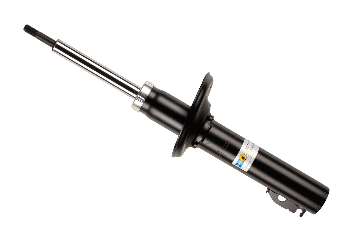 Bilstein B4 rear shock absorber for Porsche Boxster and Cayman 987 models, shown installed on the vehicle.