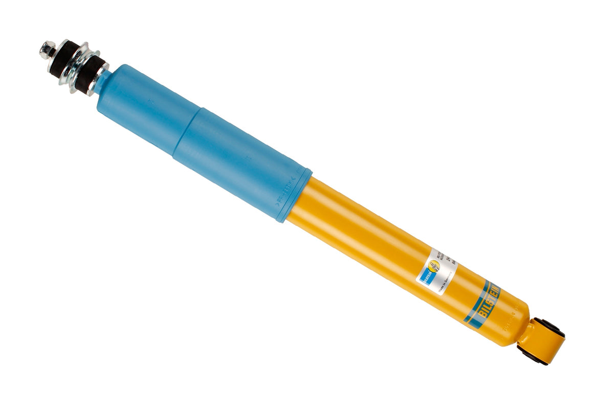 Bilstein B6 rear shock absorber for BMW New Class E9, showing the durable shock absorber with mounting hardware.