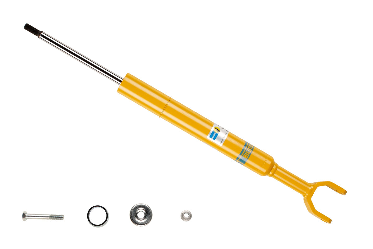 Bilstein B6 front shock absorber for Audi A4, Audi A6, and Volkswagen Passat, showing the shock absorber with mounting components.