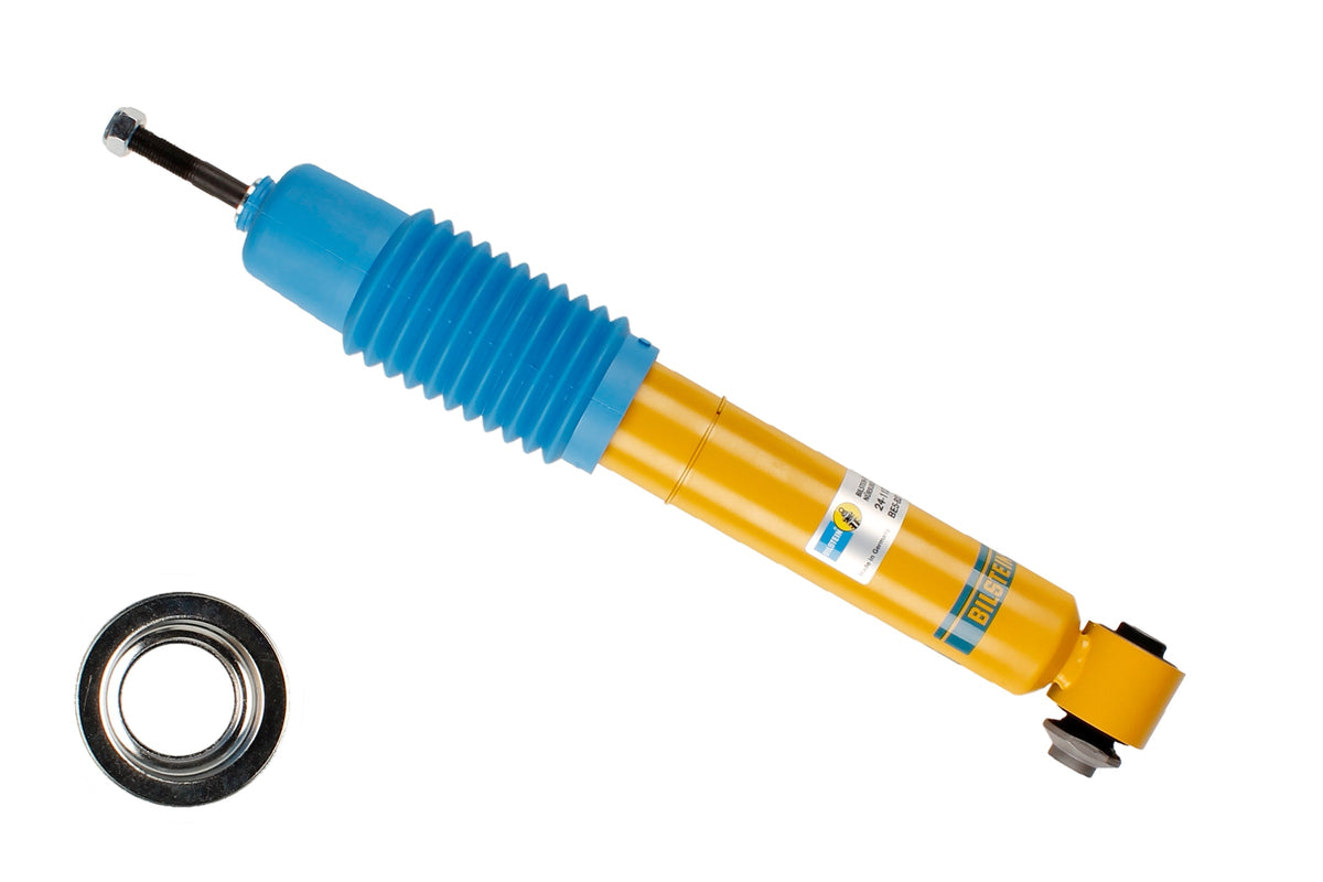 Bilstein B8 shock absorber for BMW 6 Series E63, automotive suspension damper, black metal with mounting components.