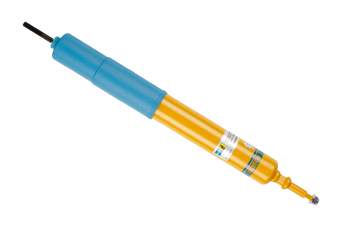 Bilstein B8 shock absorber for BMW 1 Series E87, Typ 187, H, model 24-115957, showing the dampers installed on a vehicle.