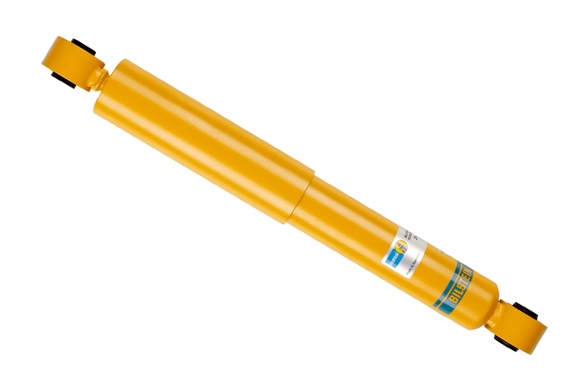 Bilstein B6 rear shock absorber for Volkswagen Caddy 3, showing the durable shock absorber with mounting components.