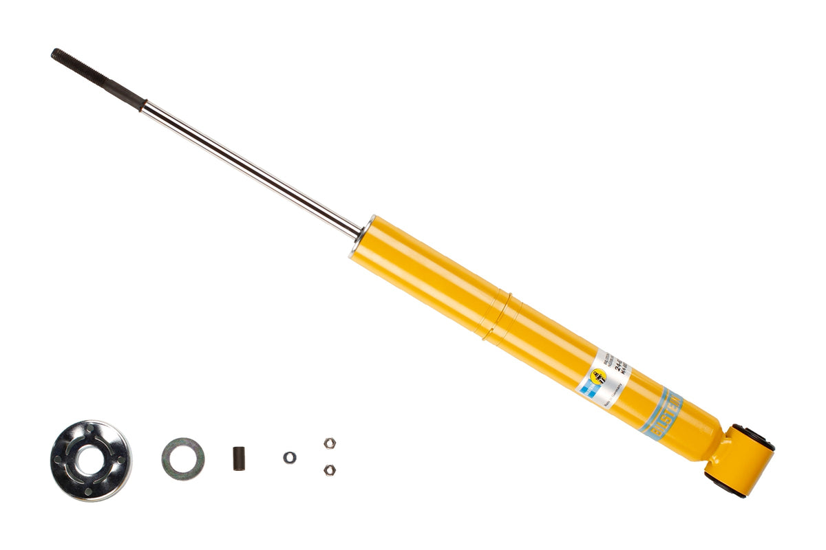 Bilstein B6 rear shock absorber for Volkswagen Golf 2, Golf 3, and Jetta 2 Syncro, showing the shock unit with mounting hardware.